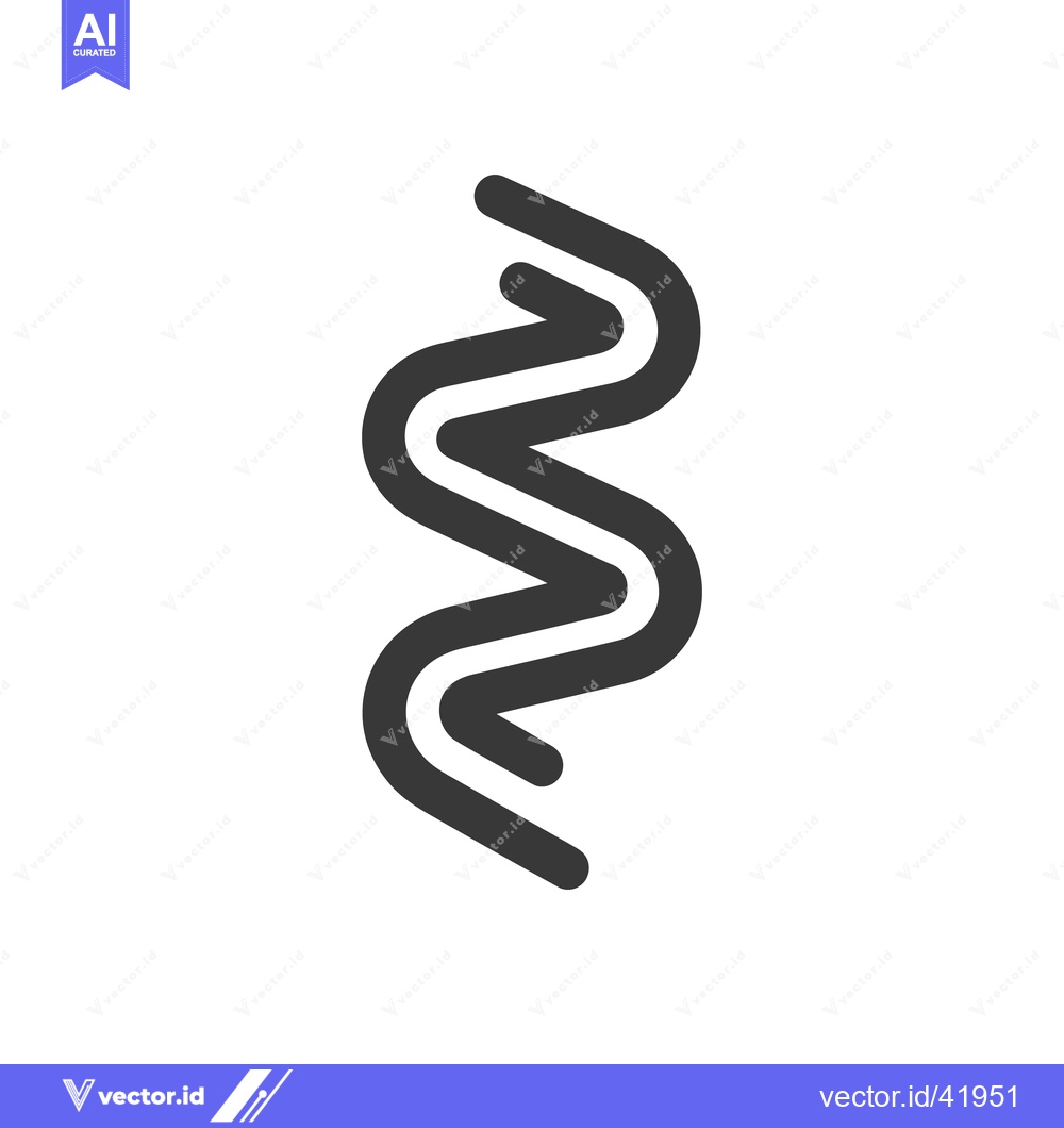Premium Vector dari Minimalist Dark Gray Wavy Line Icon on White Background