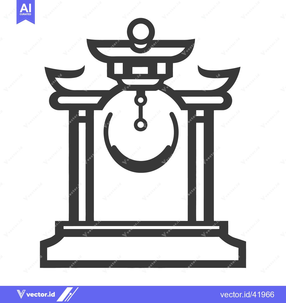 Premium Vector dari An iconic simple depiction of an eastern inspired structure