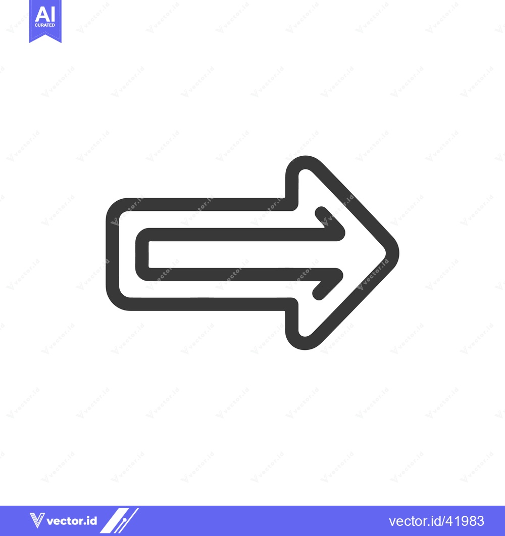 Premium Vector dari Double-Headed Arrow: A Simple, Bold Directional Icon on White