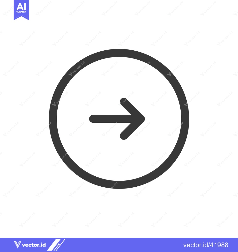 Premium Vector dari Simple Dark Gray Arrow in Circle Icon on White Background