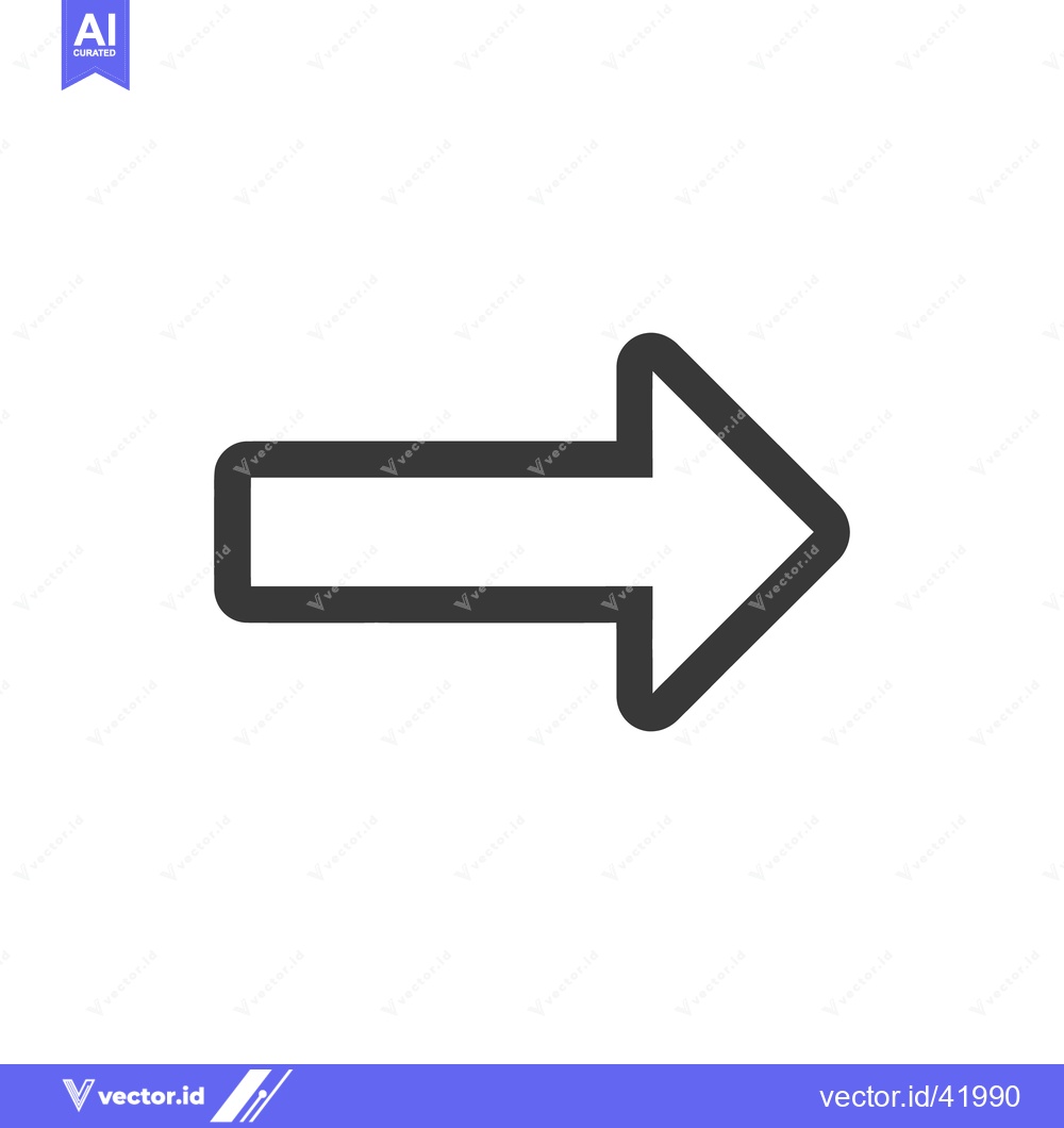 Premium Vector dari Bold Right Arrow Icon: Simple, Modern, and Directional Graphic Element