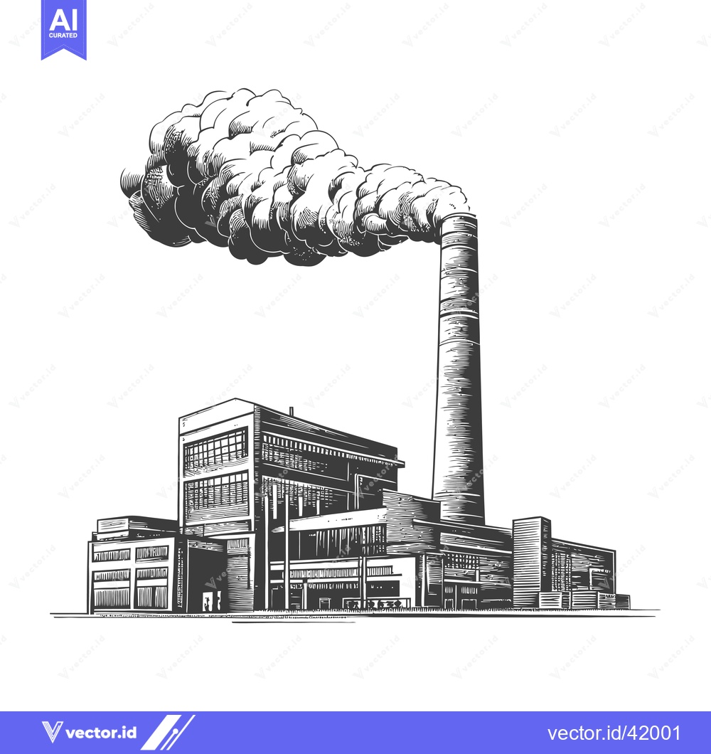 Premium Vector dari Industrial Factory Building Smoke Stack Emission
