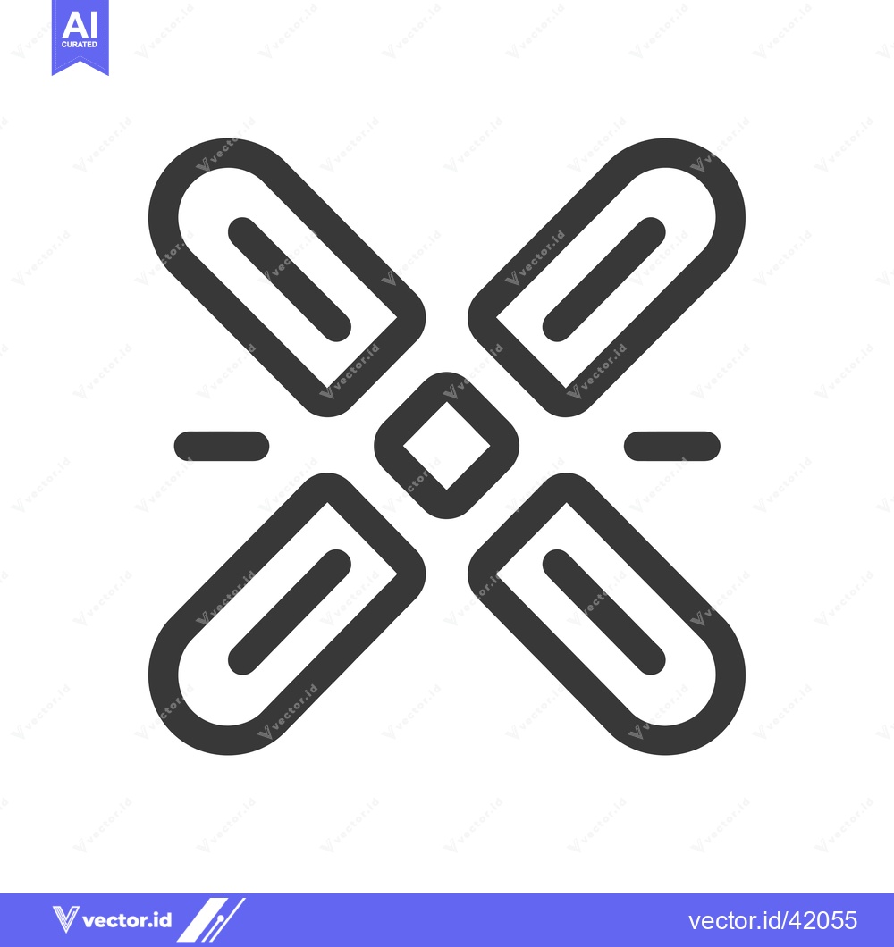 Premium Vector of Four Black Lines Intersecting in the Center of a White Square