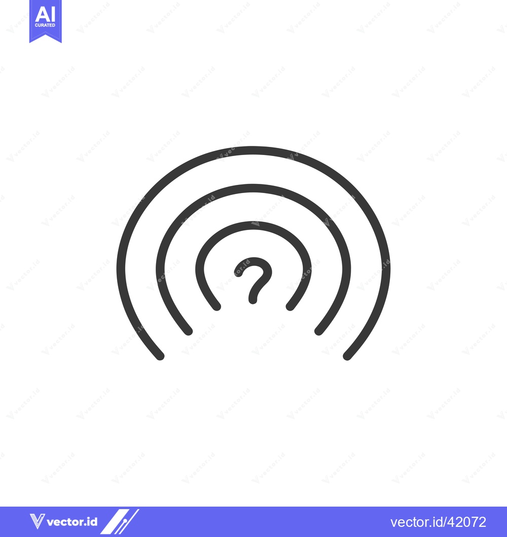 Premium Vector dari Four Concentric Arcs with a Question Mark in the Center