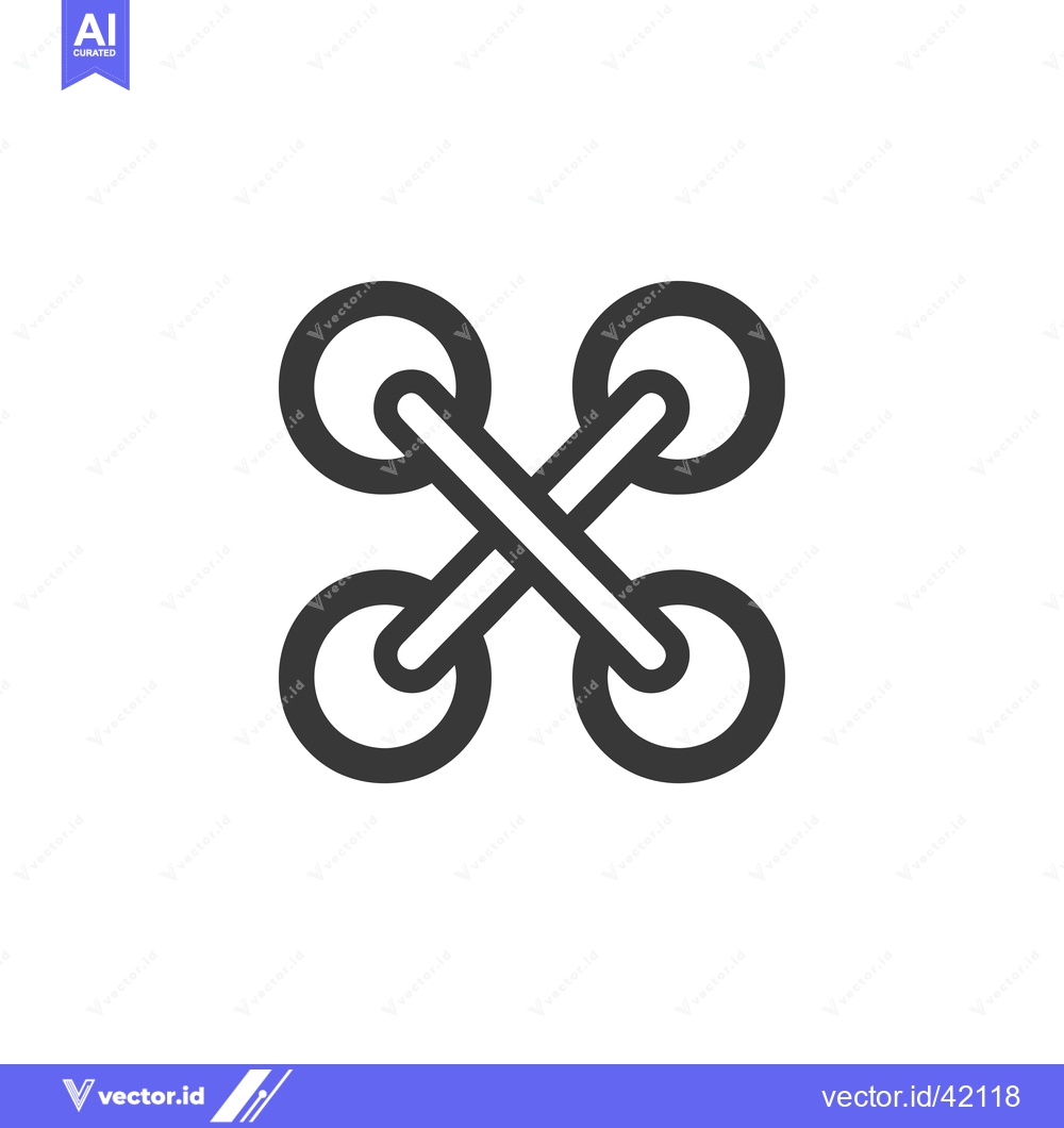 Premium Vector dari Four Interconnected Circles with Lines Crossing Through Them