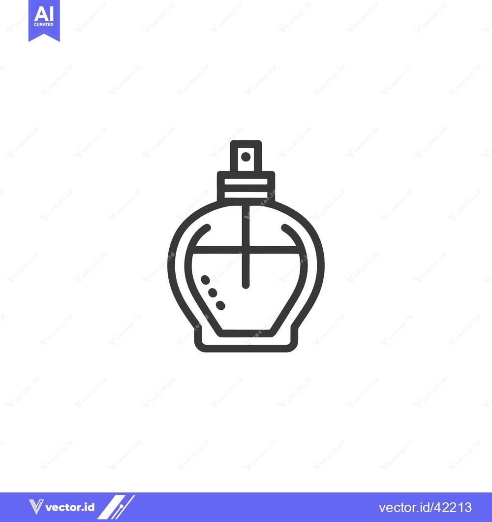 Premium Vector dari Elegant Perfume Bottle Outline: Minimalist Beauty Icon