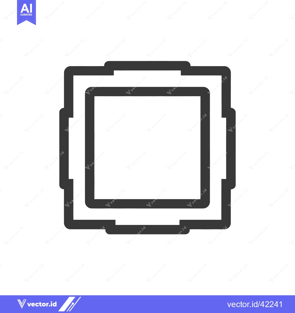 Premium Vector dari Stacked Square Icon: Minimalist Design with Rounded Corners and Bold L