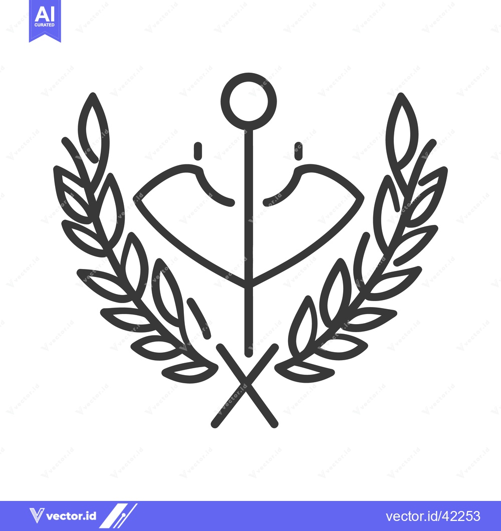 Premium Vector dari Black and white vector image of a decorative emblem