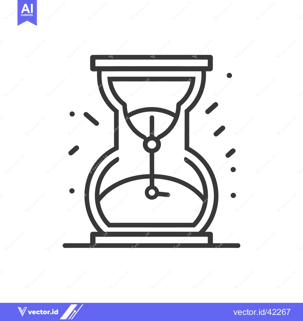 Premium Vector of An hourglass illustration showing the passage of time and duration