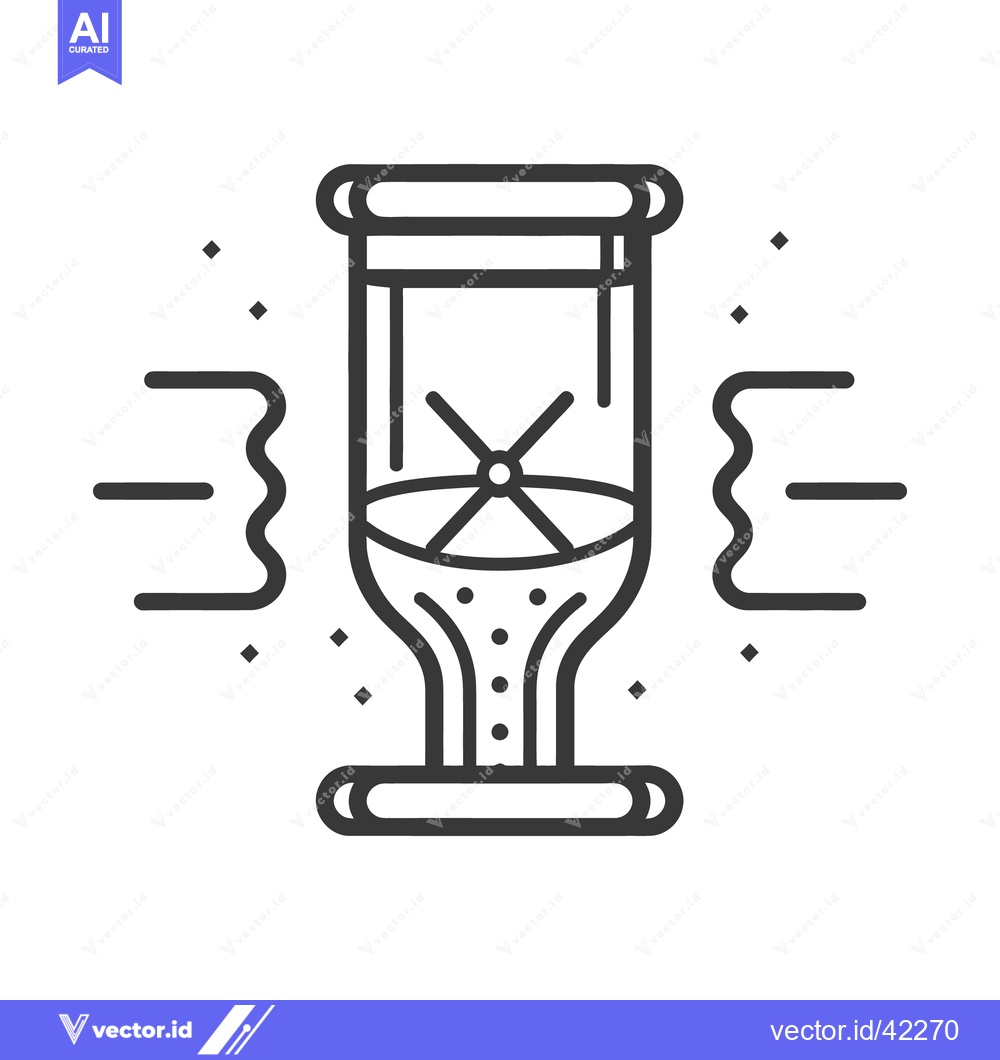 Premium Vector of A stylized diagram of an hourglass with wavy parallel lines