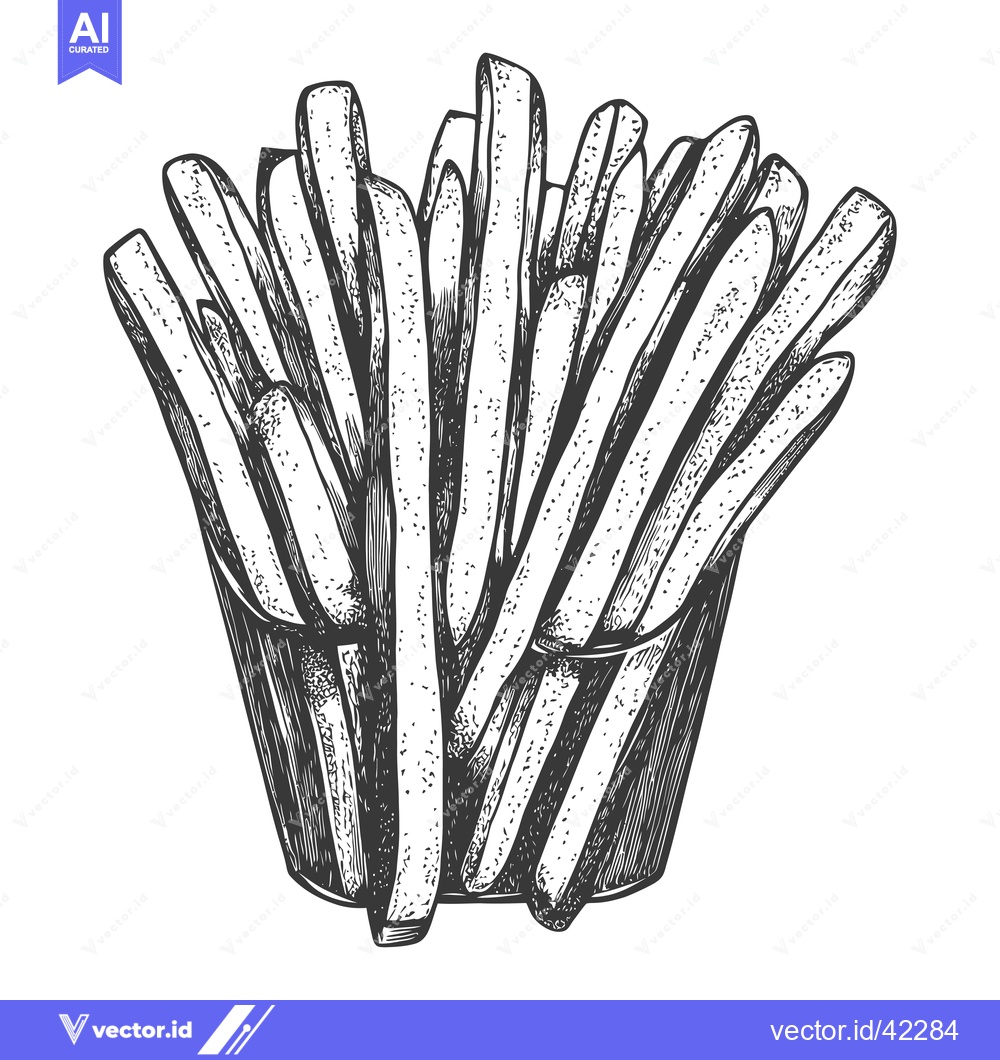 Premium Vector of A Delicious Serving Of Crispy French Fries