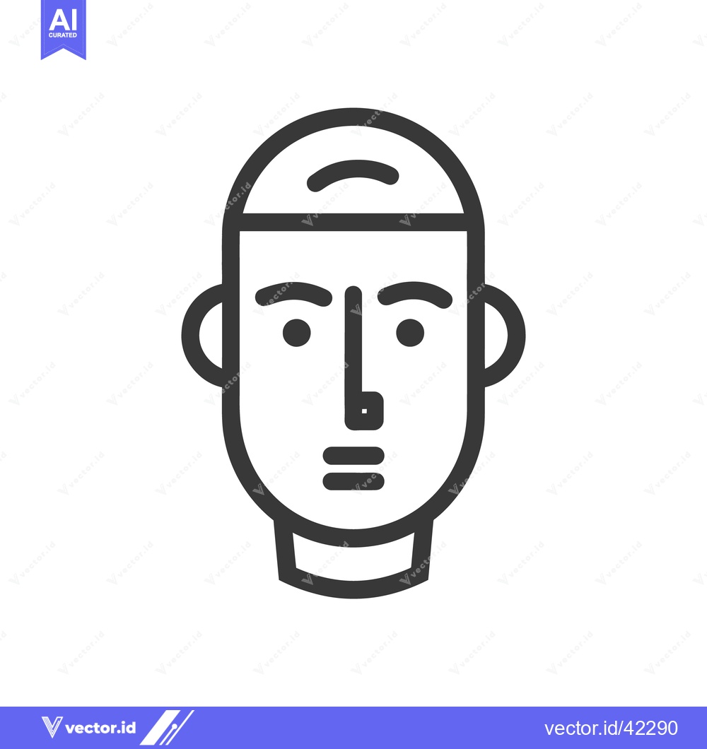 Premium Vector dari Simple Line Art Illustration Representing a Human Face With Features
