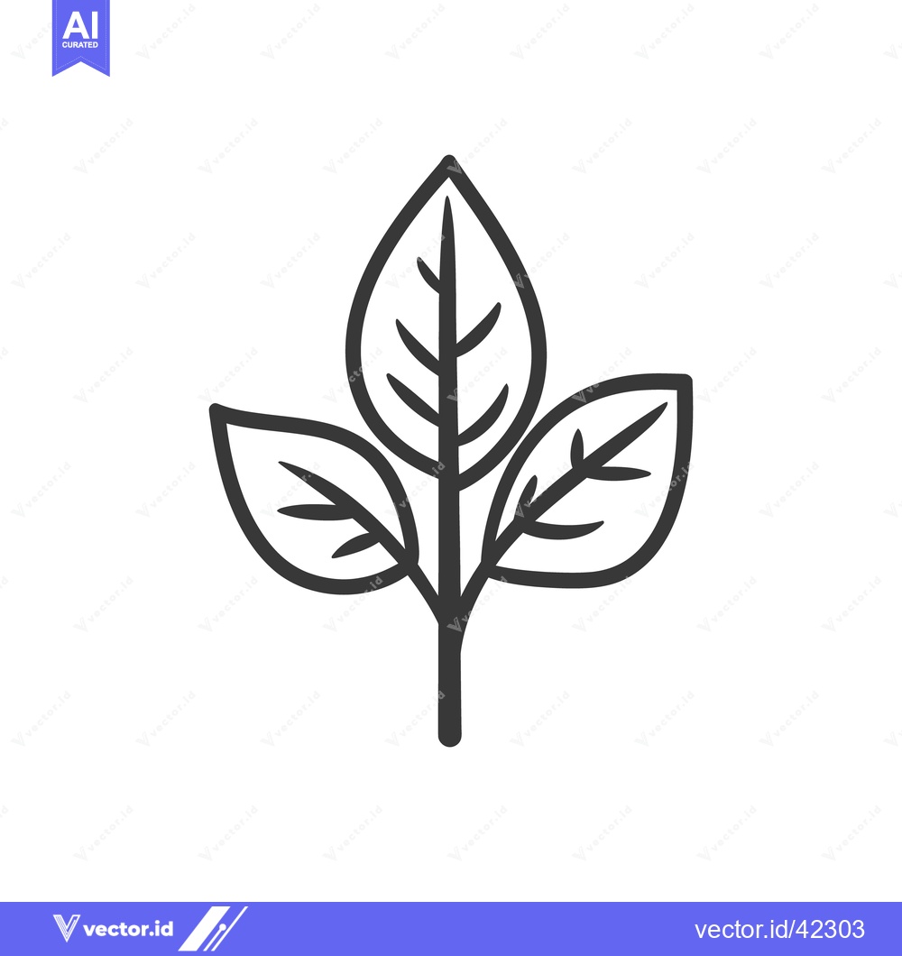 Premium Vector of A simple illustrative depiction of three attached leaf shapes