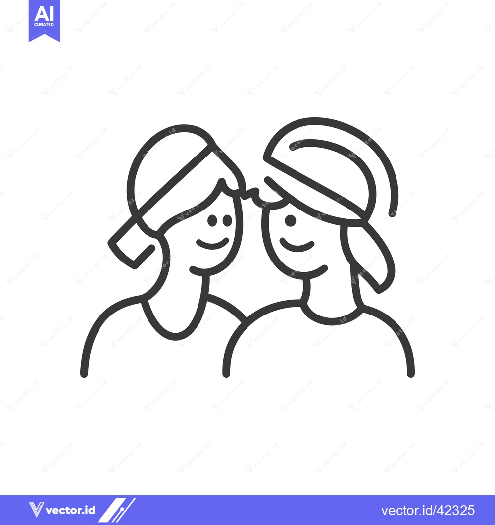 Premium Vector dari Two people smiling and looking at each other closely