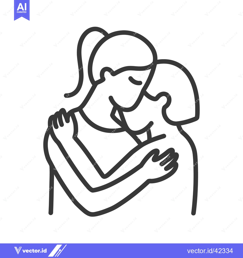 Premium Vector dari Two people embracing in a loving and supportive hug