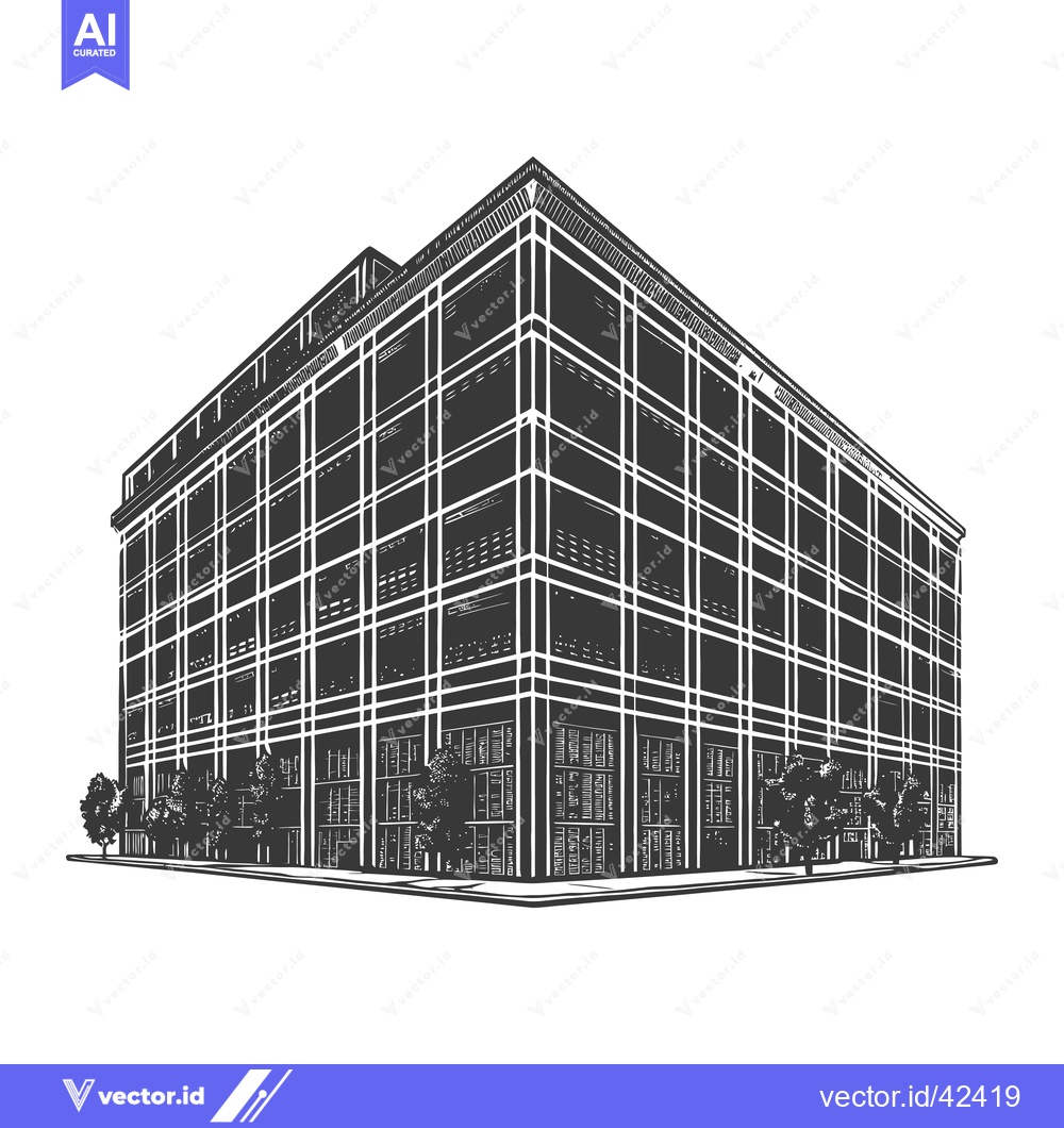 Premium Vector dari Modern City Building Architectural Sketch Design