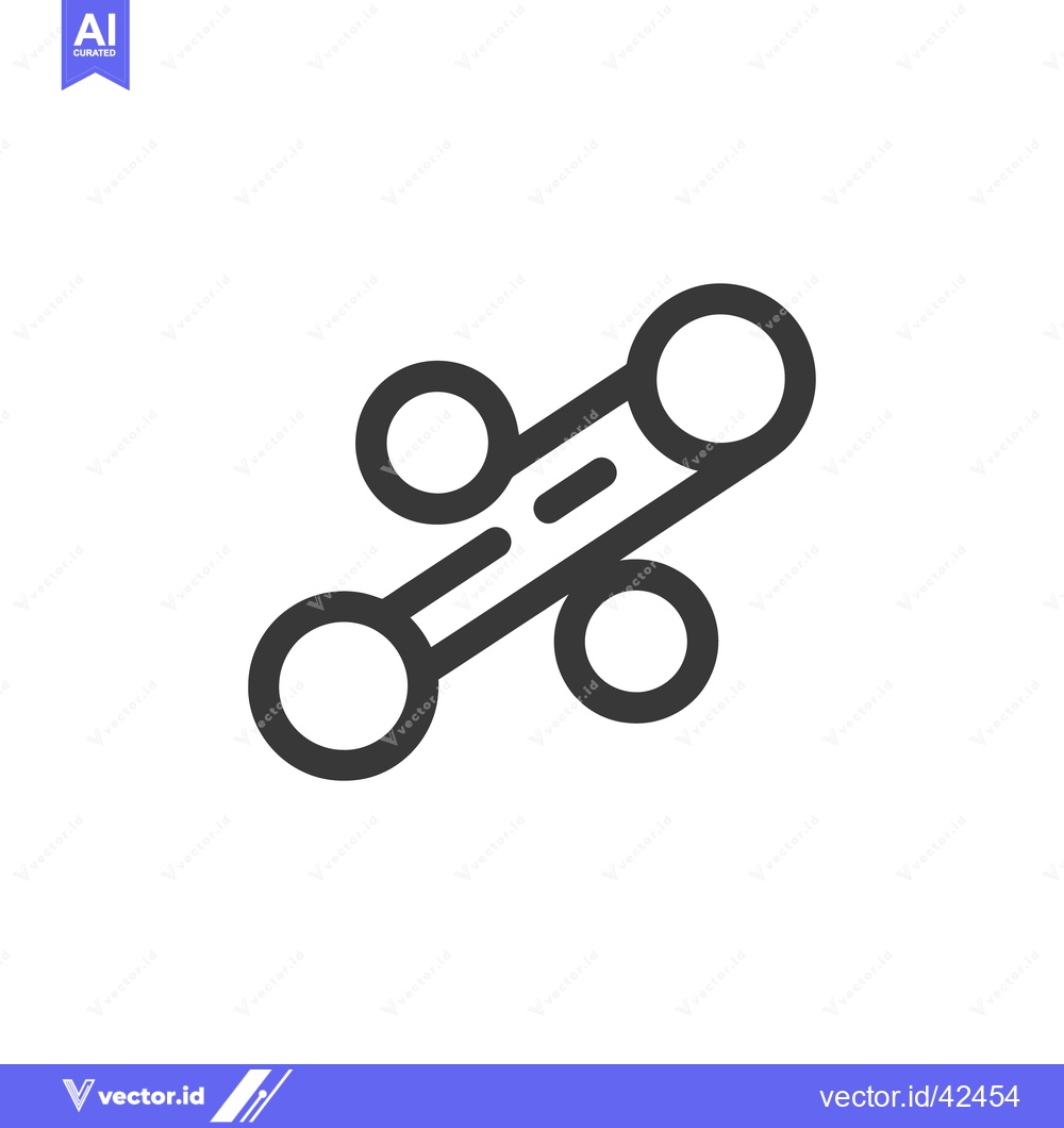 Premium Vector dari Molecule Structure Icon: Simple, Bold Line Art on White Background