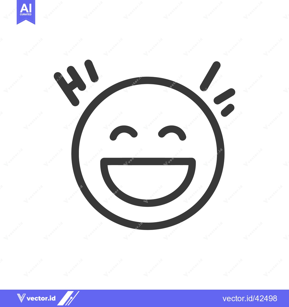 Premium Vector dari A Smiling Face with an expression of friendly greeting and joy