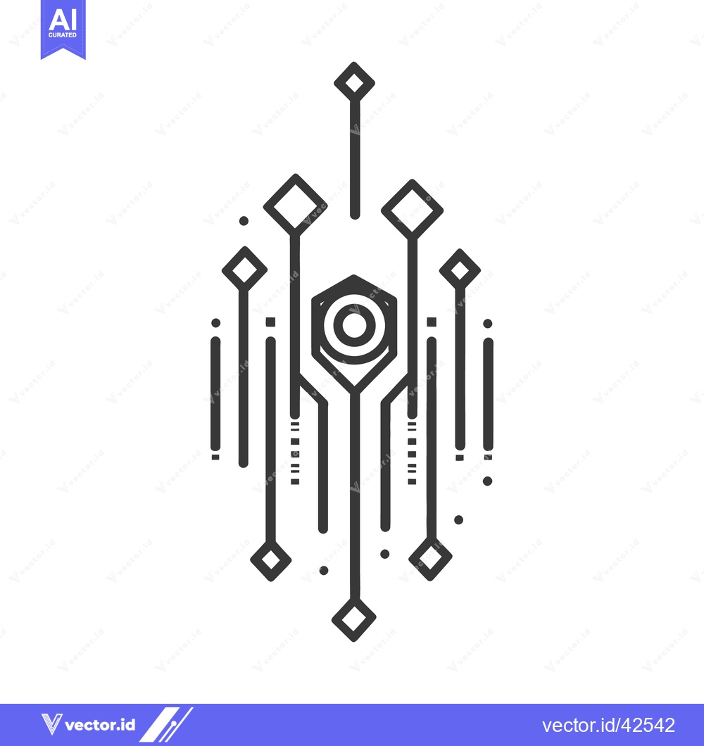 Premium Vector dari A symmetrical graphic design composed of geometric shapes and lines