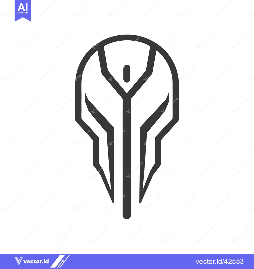 Premium Vector dari A minimalist futuristic helmet design displayed against a white backgr
