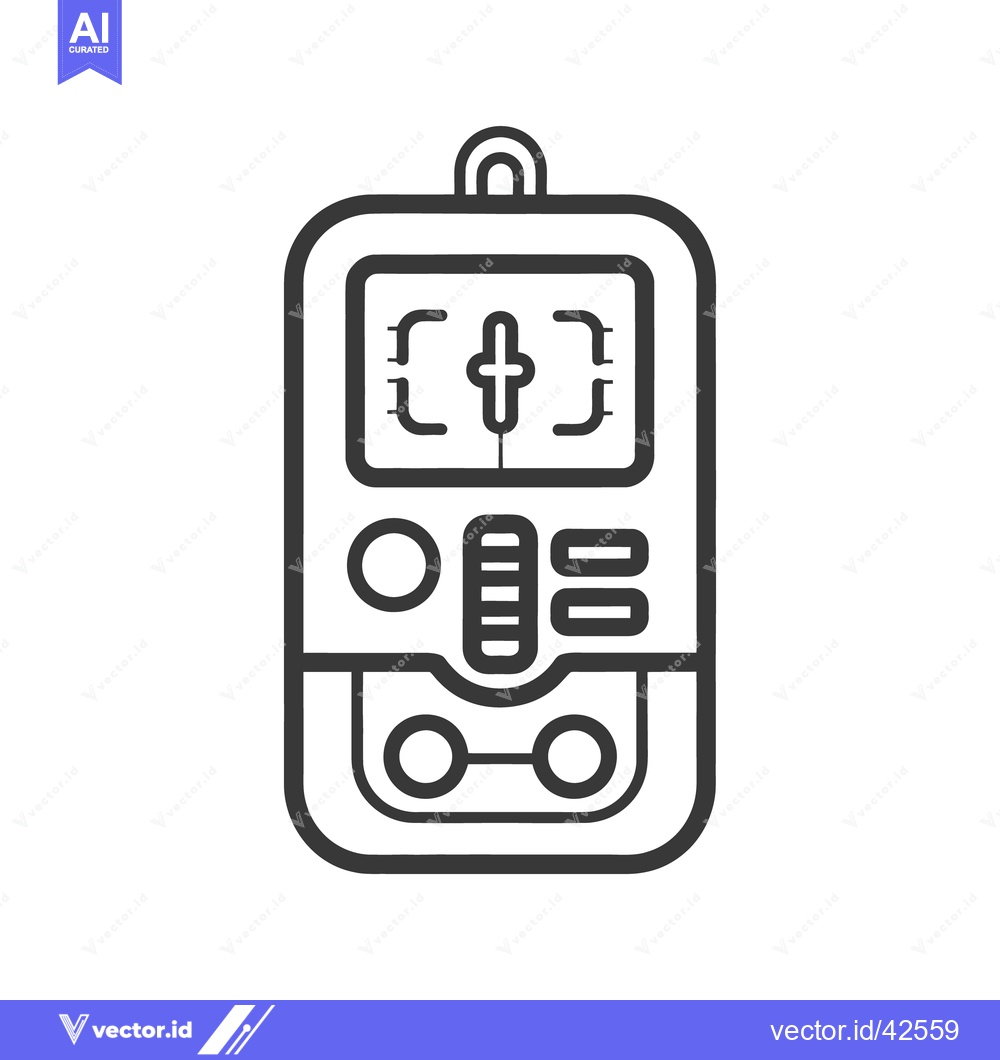 Premium Vector dari The illustration depicts a portable electronic device with controls an