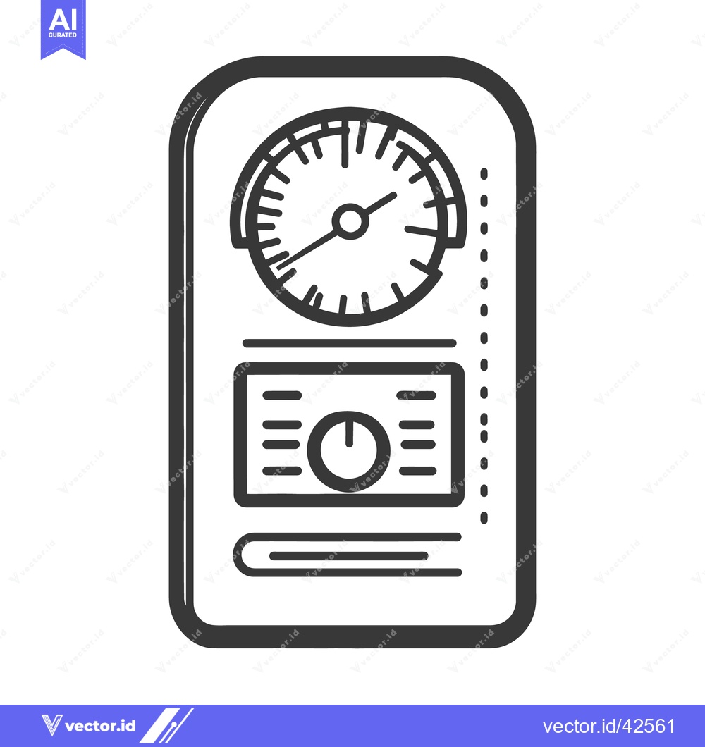 Premium Vector dari Simple illustration of a gauge instrument with multiple dials and read