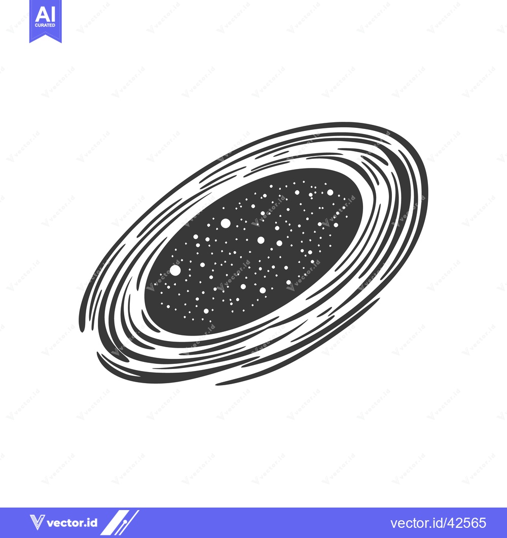 Premium Vector dari A simple illustration depicting a spiral galaxy with many stars