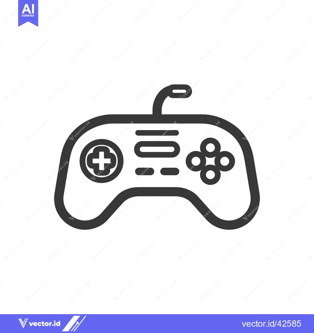 Premium Vector dari Retro Game Controller Icon: Simple, Bold, and Nostalgic Design Element