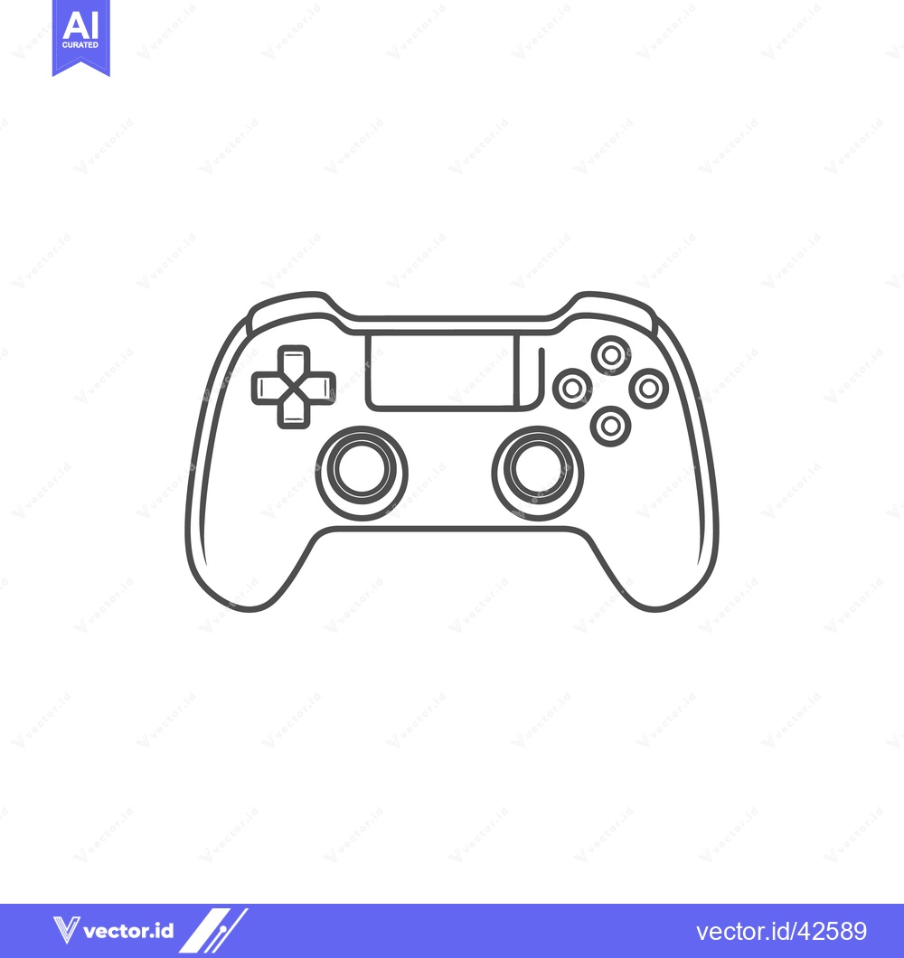 Premium Vector of A simple vector illustration of a video game controller design