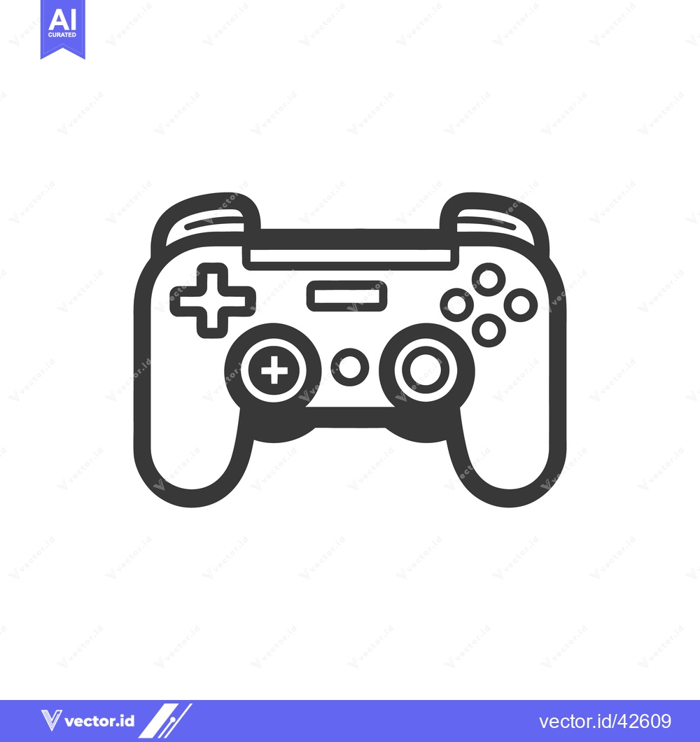 Premium Vector dari A simple illustration of a gamepad controller for digital gaming