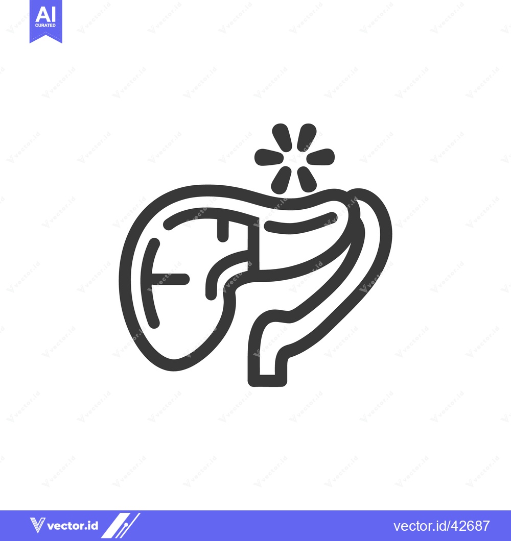 Premium Vector dari Pancreas Inflammation Icon: Medical Condition, Organ Health, Disease C