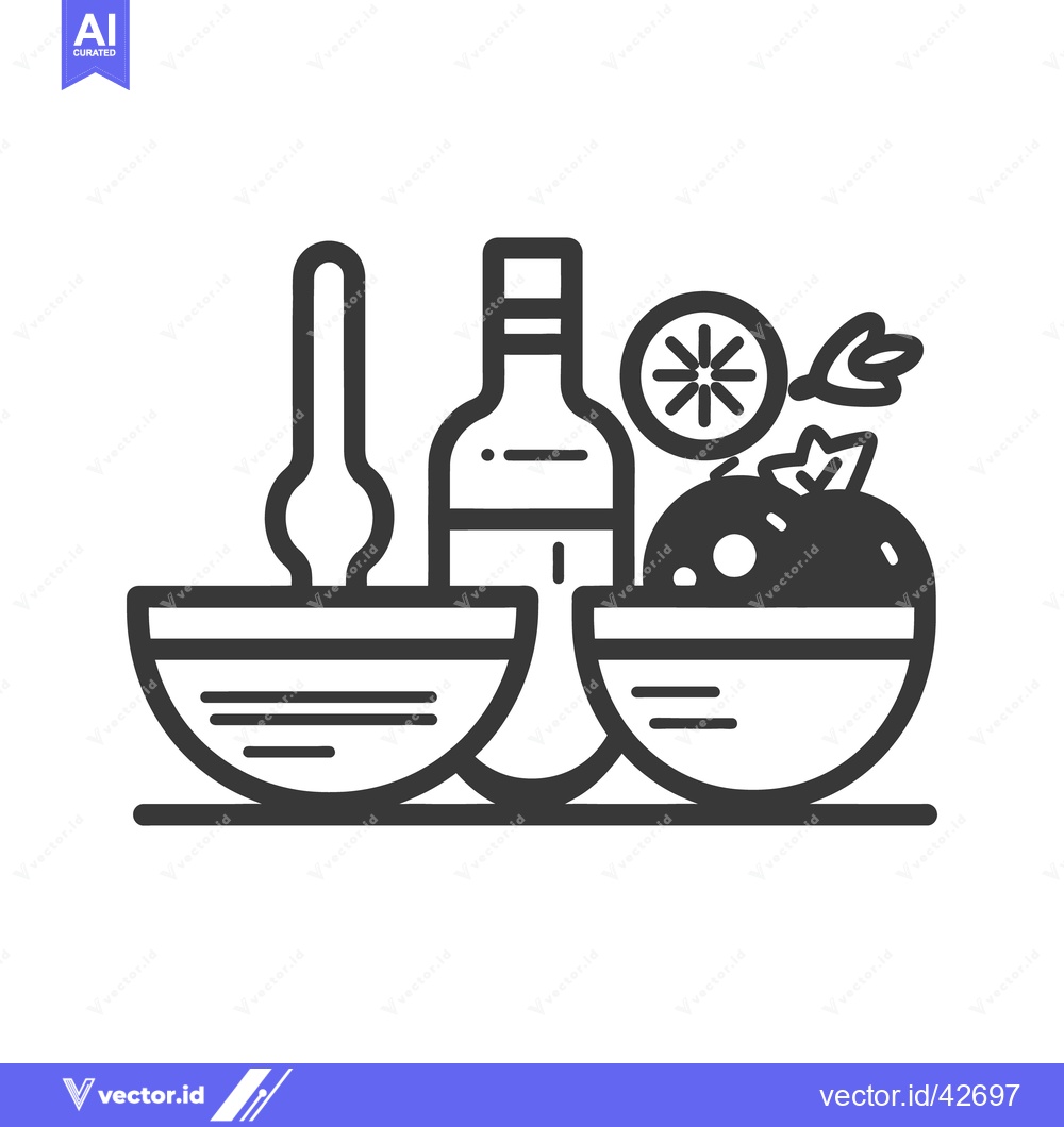Premium Vector dari Simple illustration depicting food preparation and related elements