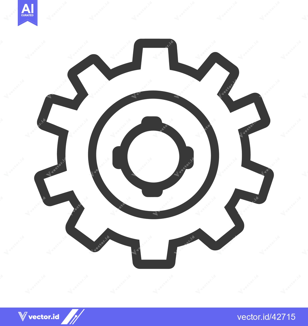 Premium Vector dari A simple illustration of a mechanical cog wheel for design use