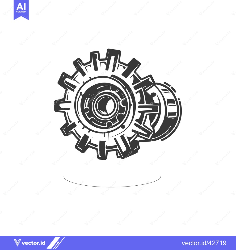 Premium Vector of Intricate mechanical gears are shown together in detailed illustration