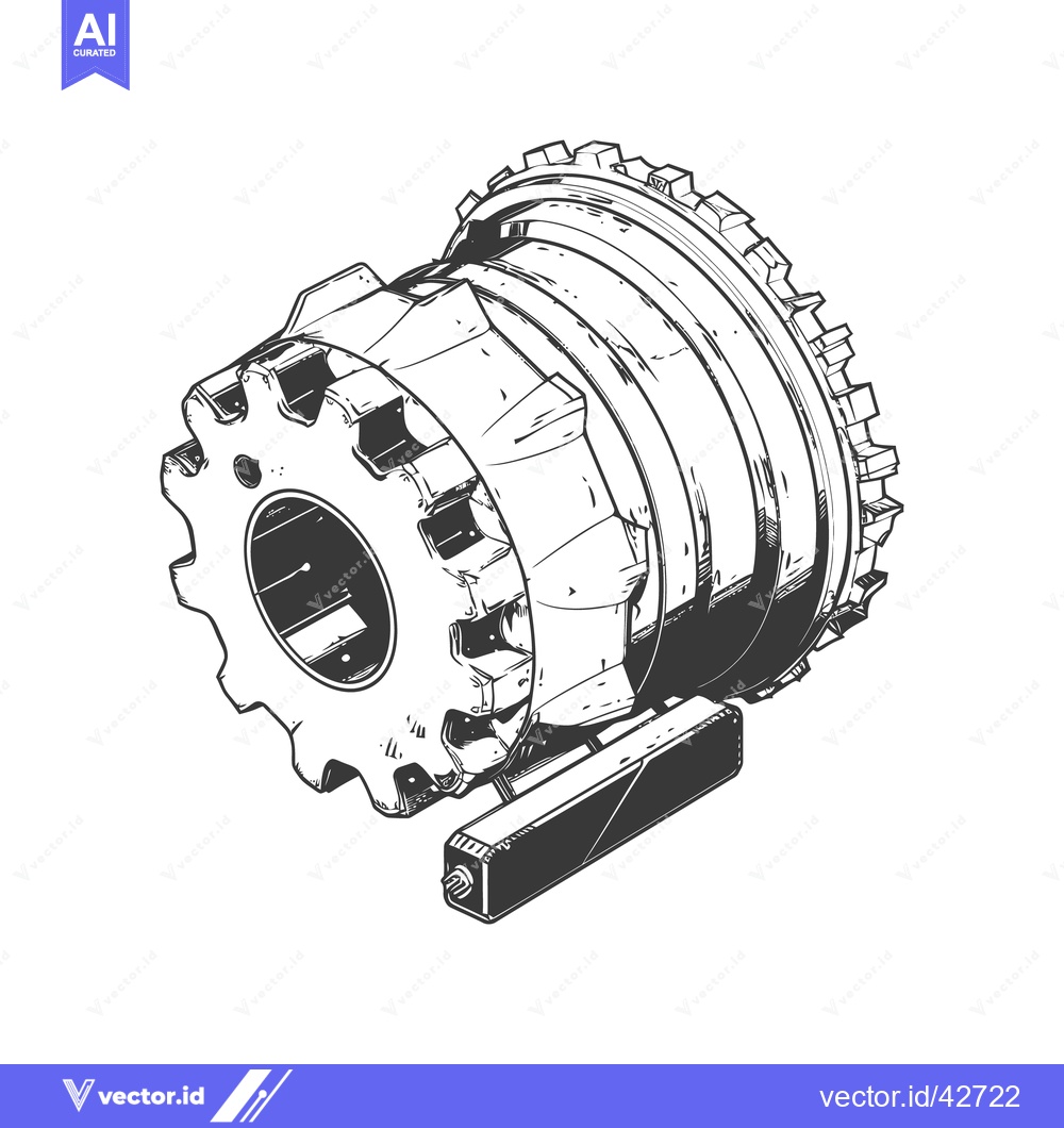 Premium Vector dari A gear assembly comprising a complex interlocking mechanism