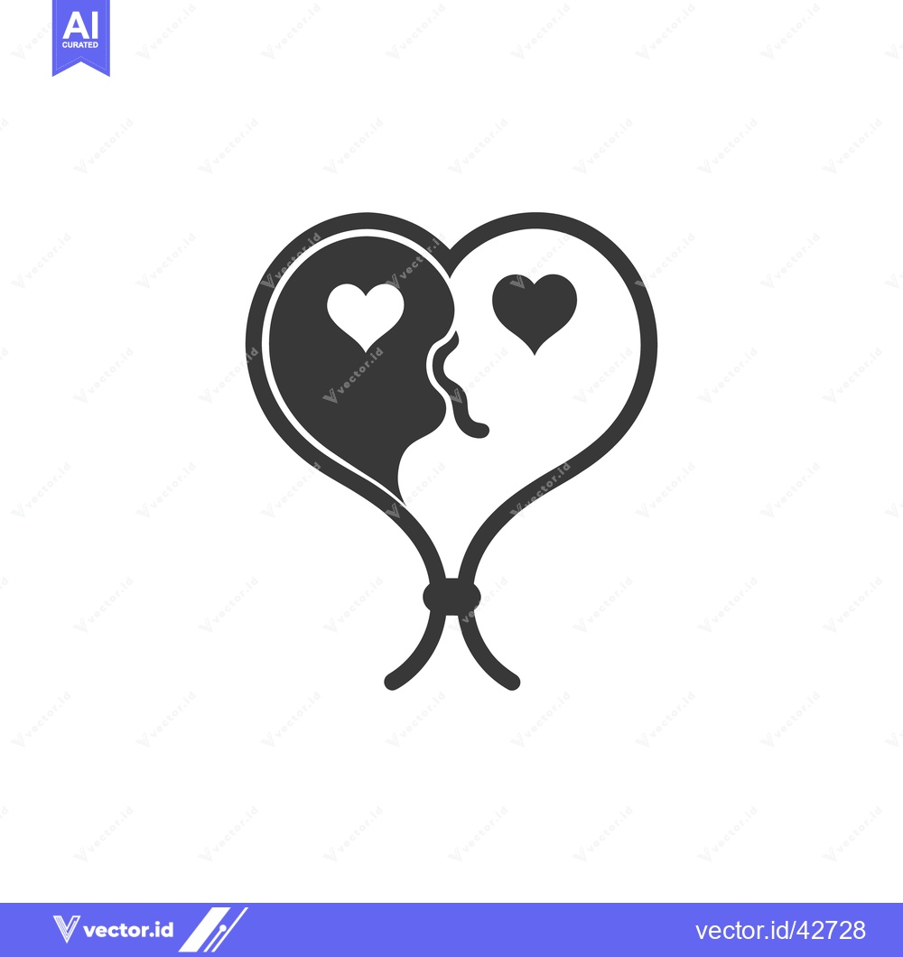 Premium Vector dari A united heart representing love and two people together