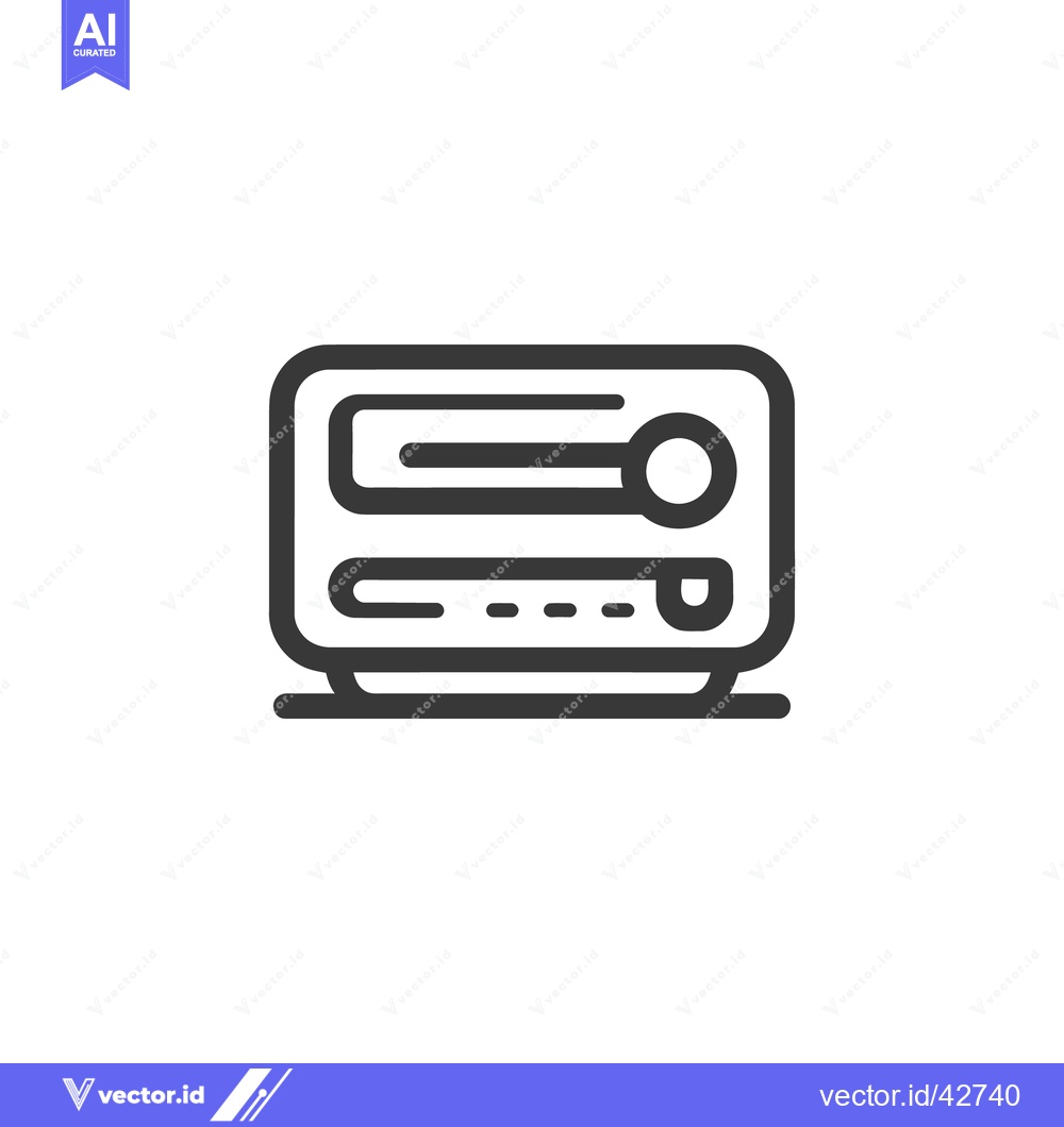 Premium Vector dari Retro Radio Icon: Vintage Style Audio Equipment Outline Design