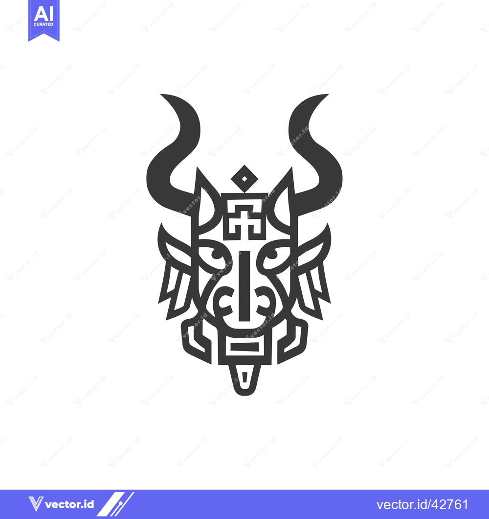 Premium Vector dari Geometric Abstract Design of a Bull's Head