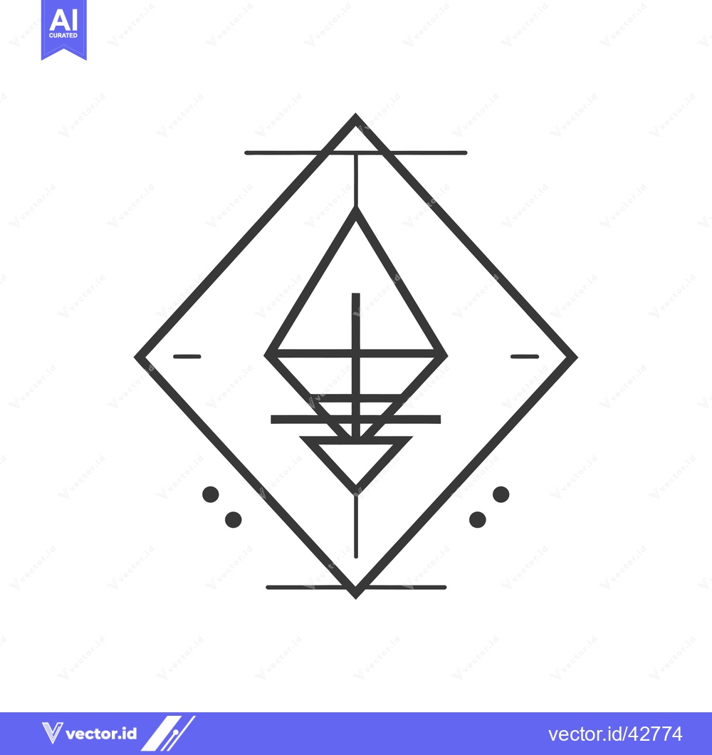 Premium Vector dari Geometric Abstract Design with Triangles and Lines