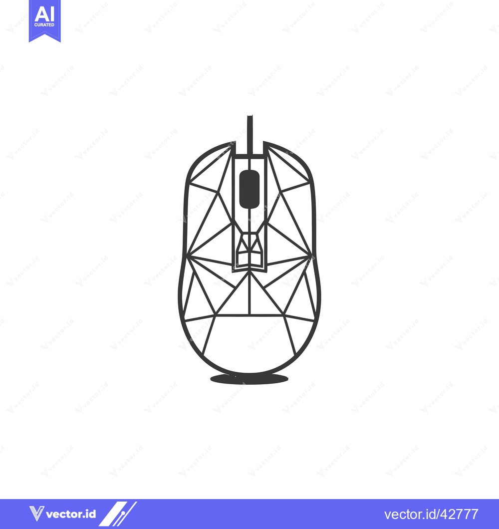 Premium Vector dari Geometric Abstract Illustration of a Computer Mouse