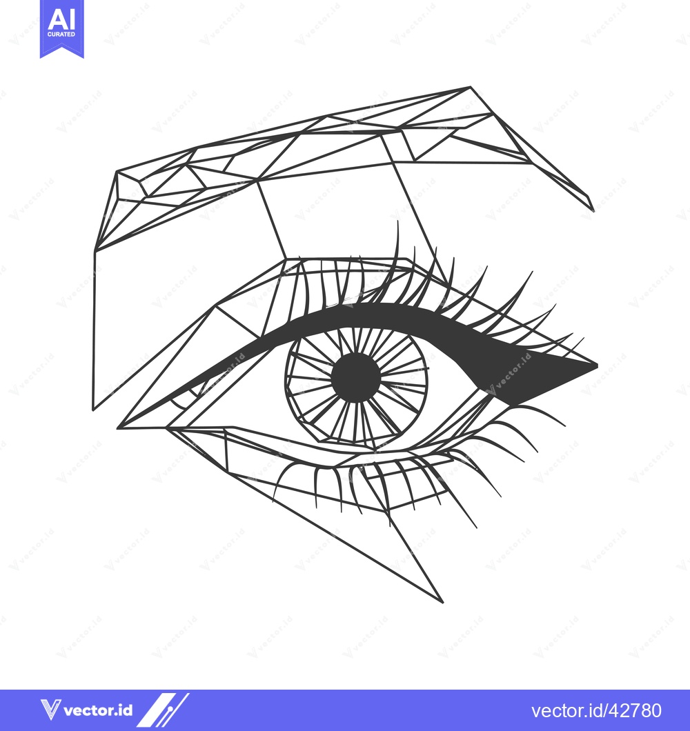 Premium Vector of Geometric Abstract Illustration of an Eye