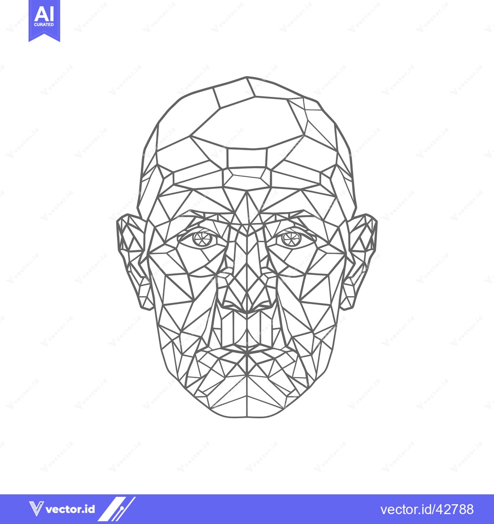 Premium Vector of Geometric Abstract Portrait of a Man's Face