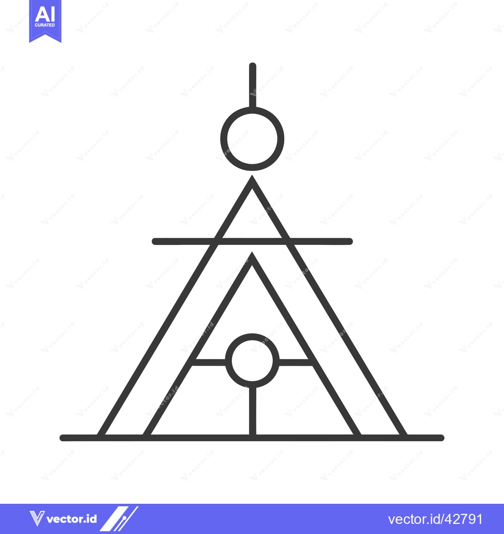 Premium Vector dari Geometric abstract shape with two circles and a triangle