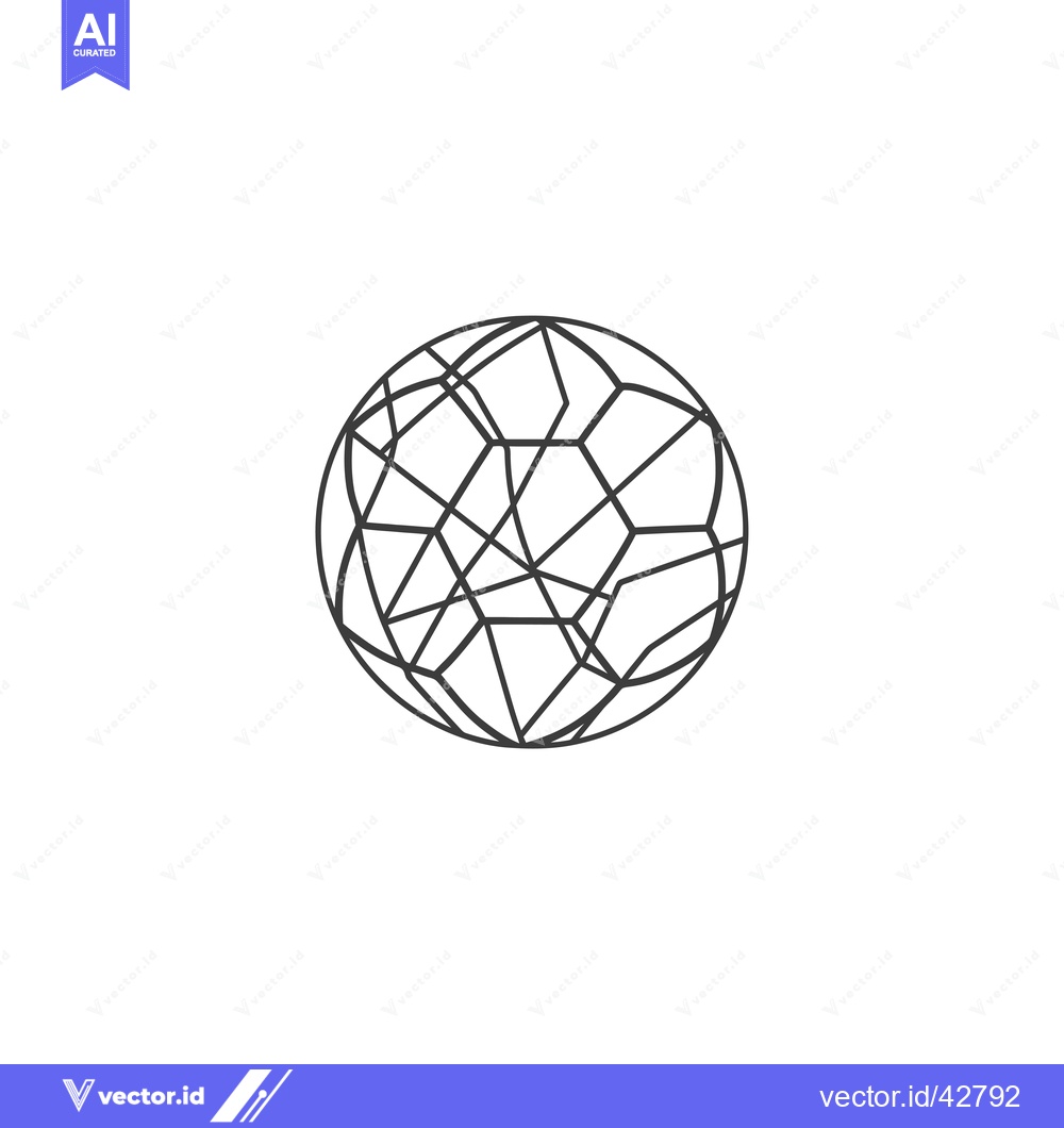 Premium Vector dari Geometric abstract sphere with a network of lines