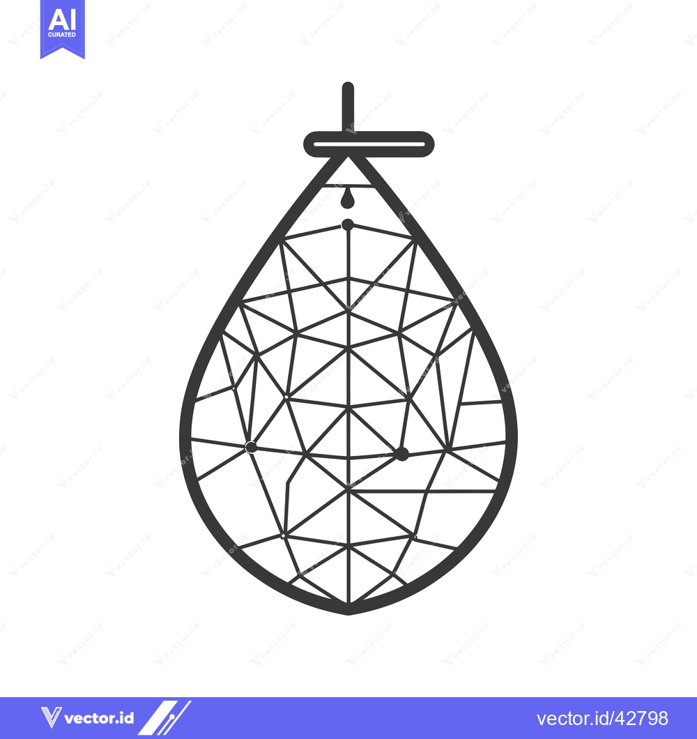 Premium Vector of Geometric Abstract Teardrop with Cross and Dots