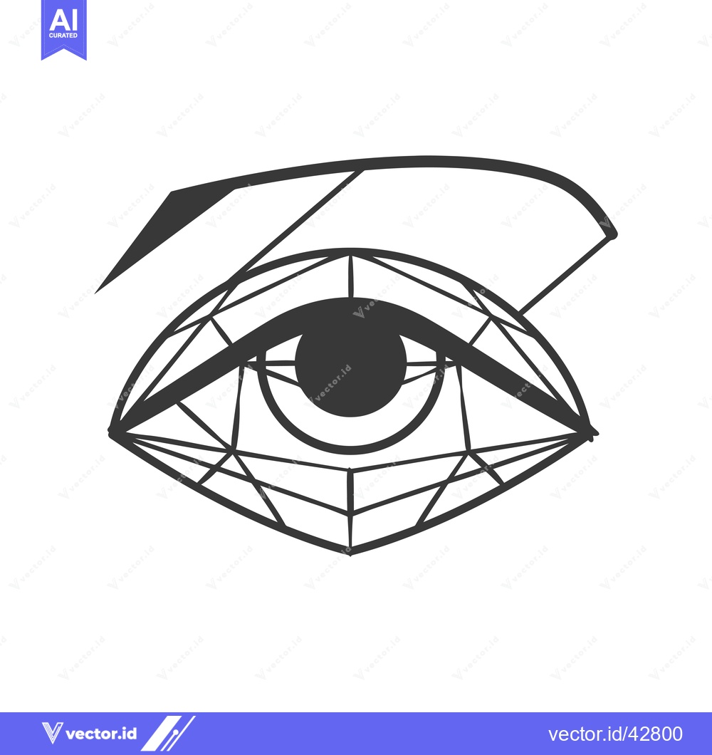 Premium Vector dari Geometrically Designed Eye with Eyebrow