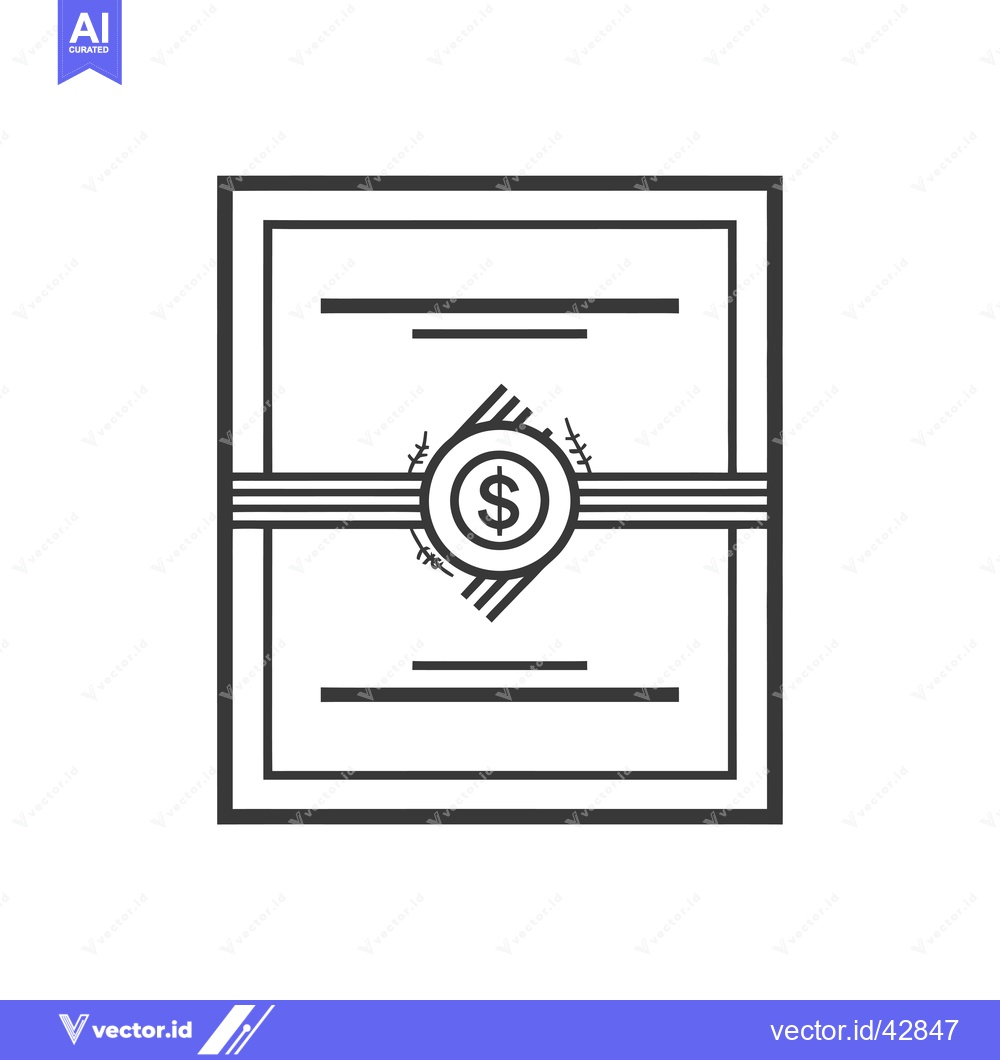 Premium Vector dari Geometric Border with Dollar Sign and Lines