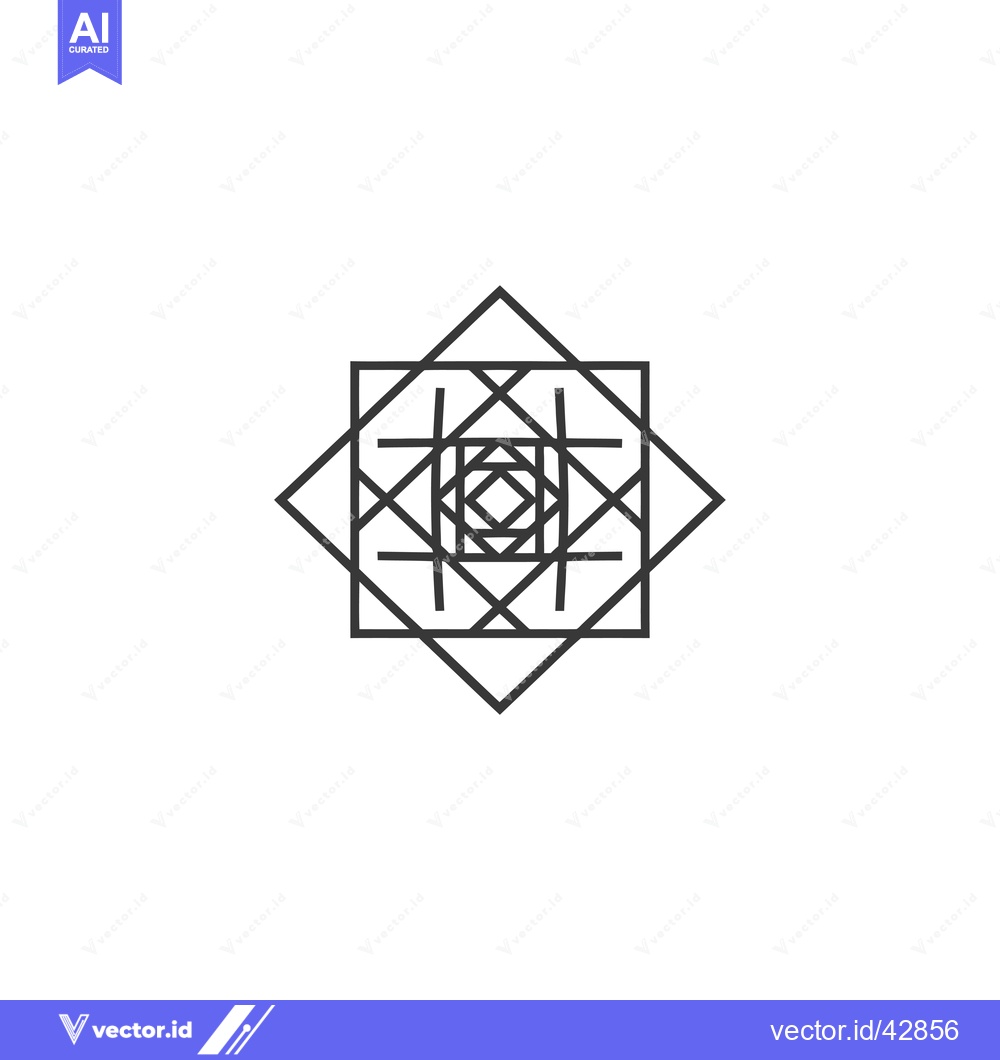 Premium Vector dari Geometric Design Composed of Intersecting Lines and Squares