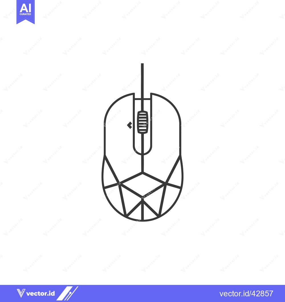 Premium Vector dari Geometric Design Computer Mouse Outline