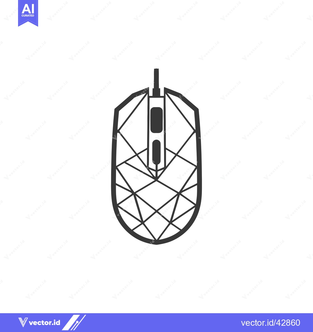 Premium Vector dari Geometric Design of a Computer Mouse